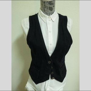 Sz L Blue Jean Denim JUNIORS Cotton #38S Suit Vest